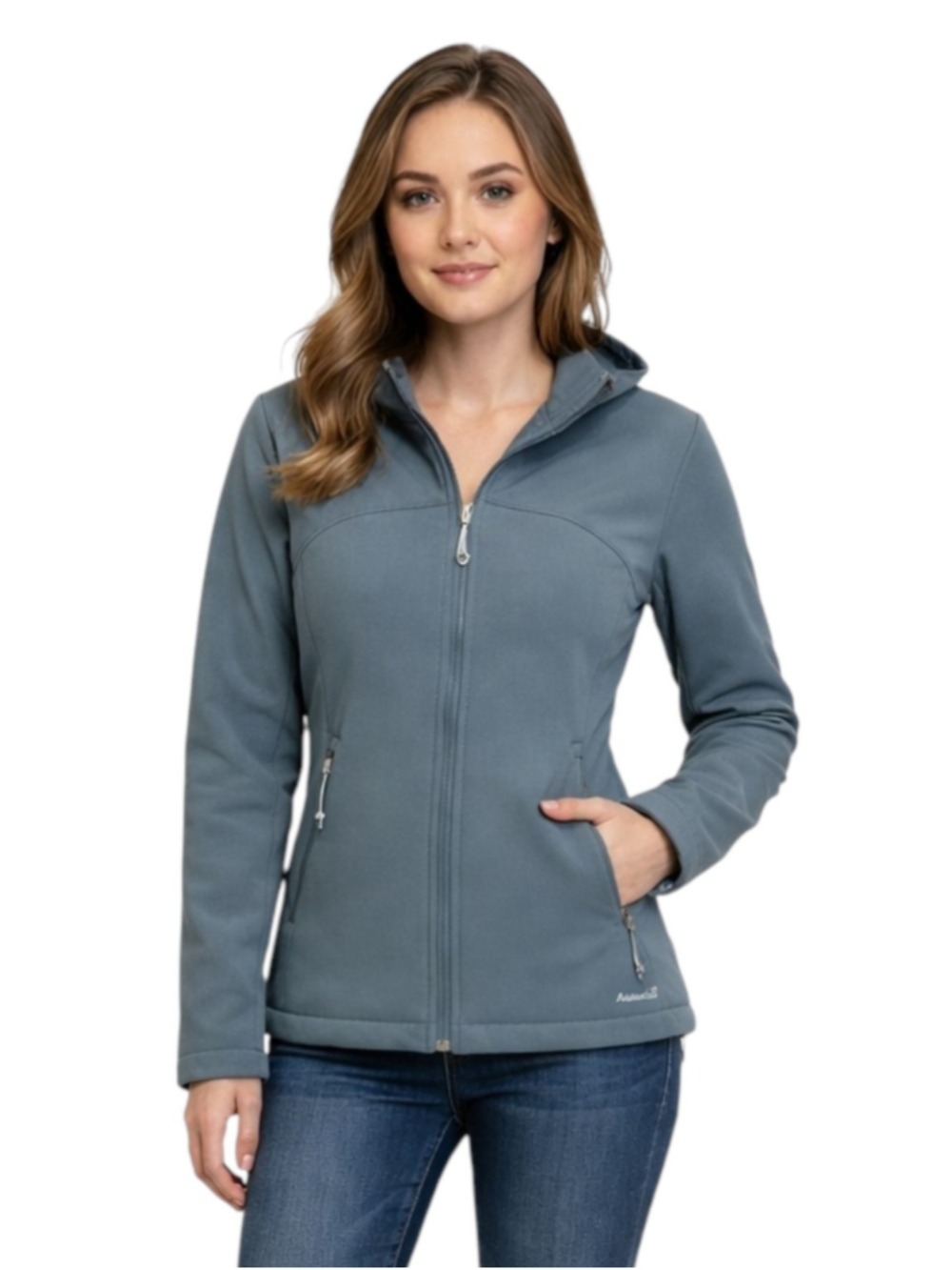 Avalanche Teal Hooded Softshell Jacket Small